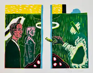 Roger Raveel - Voor de poort, 1988 kaufen? Bieten Sie von 1595!