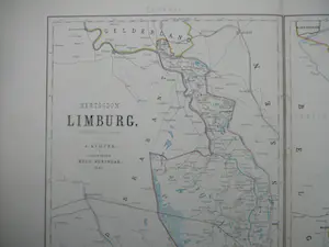 Jacob Kuyper - Kaart Hertogdom Limburg 1866 kopen? Bied vanaf 75!