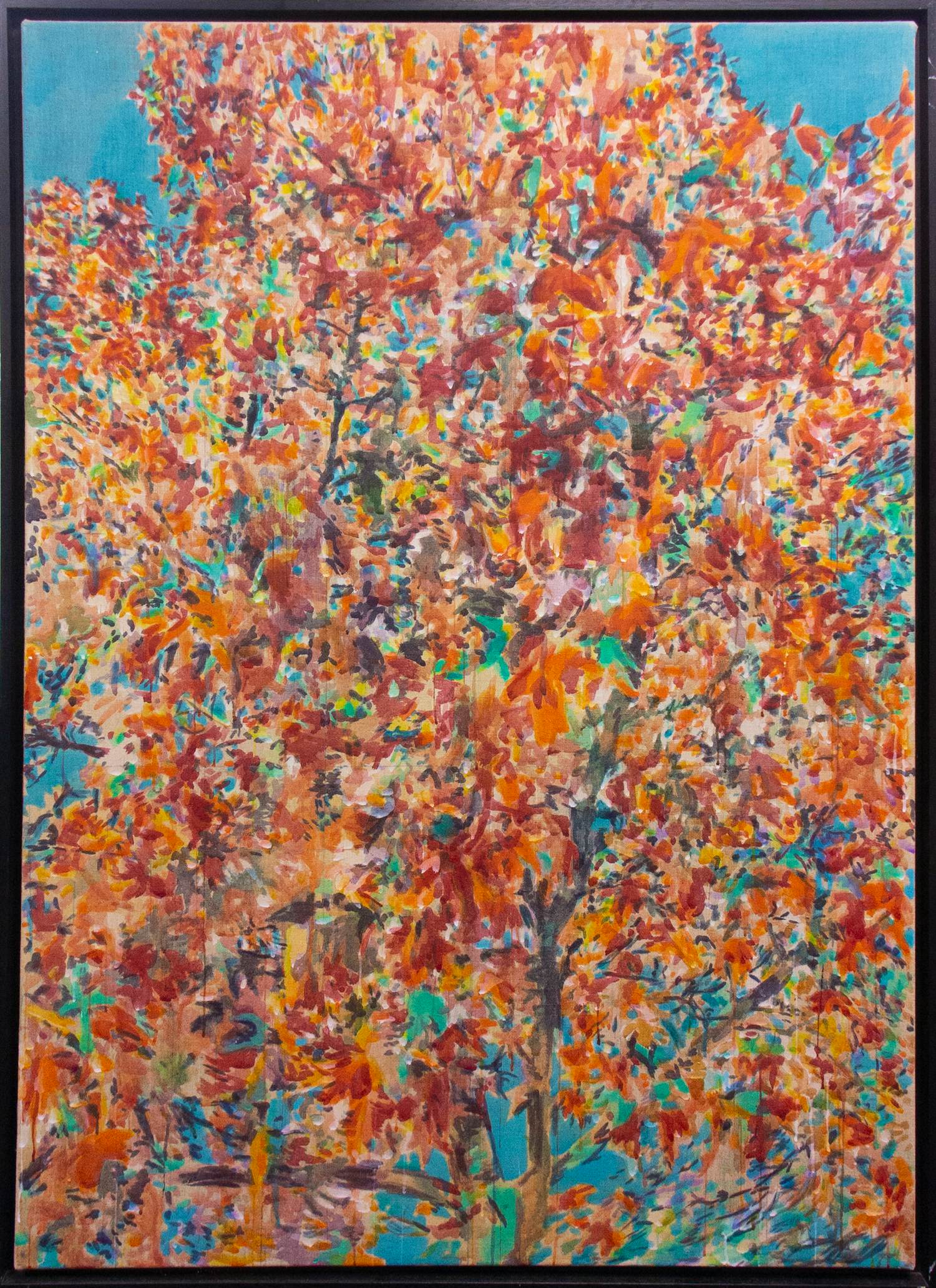 Ien Lucas - Acryl op linnen, Zonder titel - Ingelijst (Zeer groot) kopen? Bied vanaf 1500!