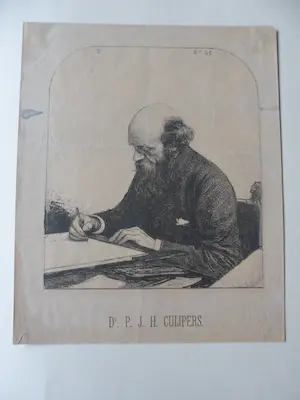 Jan Veth - Litho's van 7 bekende mensen van Nederland, uitgebracht van 1893 en 1896 kopen? Bied vanaf 80!