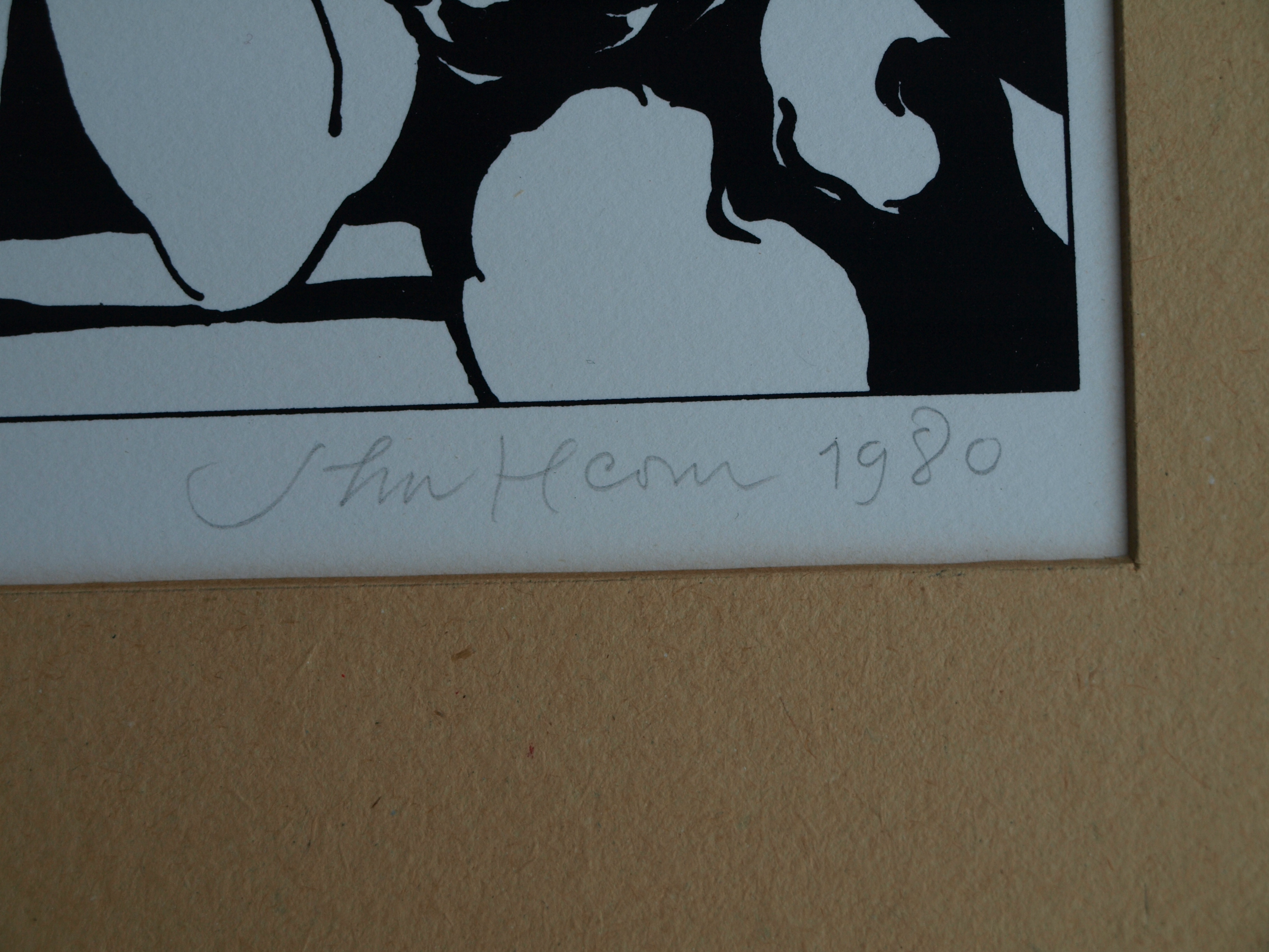 Niet of onleesbaar gesigneerd - Onduidelijke signatuur - Zeefdruk , Vrouw met hond - 1980 kopen? Bied vanaf 1!