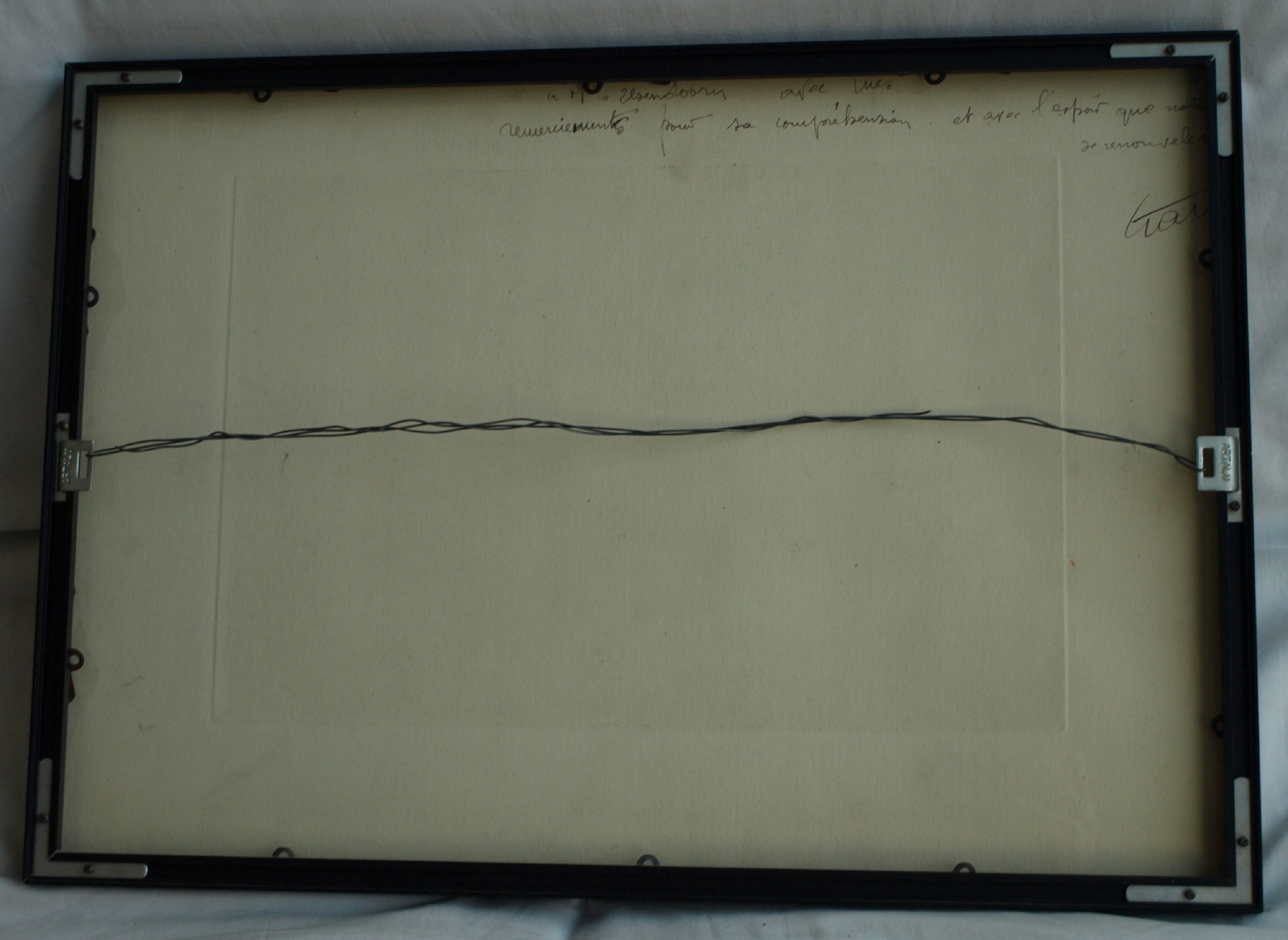 Niet of onleesbaar gesigneerd - Gesigneerde ets – Landschap in de regen – ingelijst – 1948 kopen? Bied vanaf 1!