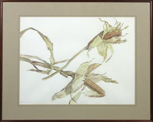 Niet of onleesbaar gesigneerd - Aquarel, Zonder titel - Ingelijst kopen? Bied vanaf 1!