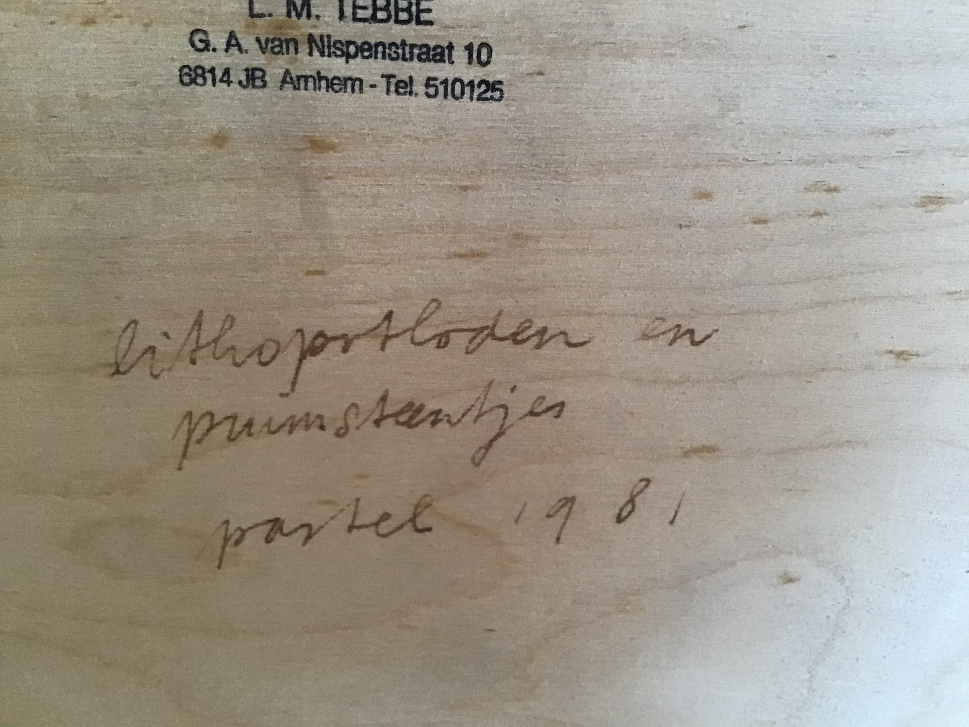 Leon Tebbe - Pasteltekening op karton, ingelijst en gesigneerd kopen? Bied vanaf 40!