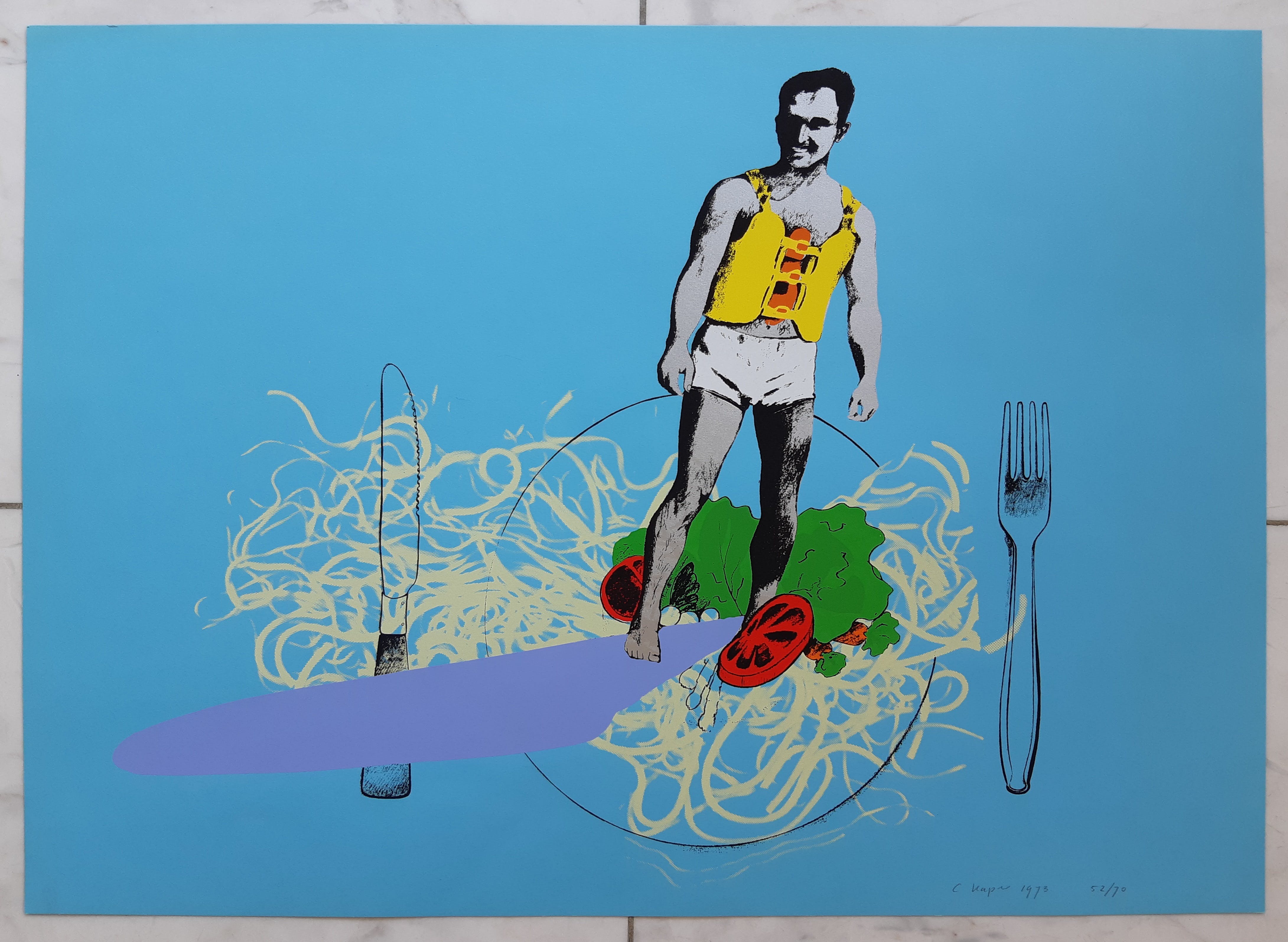 Niet of onleesbaar gesigneerd - Menu van een sportman kopen? Bied vanaf 1!