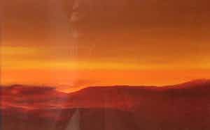 Martin Rouwendaal - C4726-17- Imaginaire landschappen - rood verkocht voor € 75!