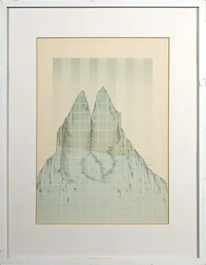 Leo Jinssen - Gemengde techniek op papier, Het topje van de ijsberg I - Ingelijst kopen? Bied vanaf 1!