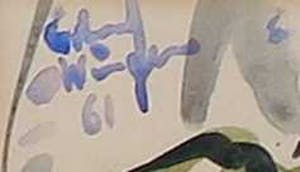 Edmond Wingen - Aquarel, Liggend naakt - Ingelijst kopen? Bied vanaf 100!