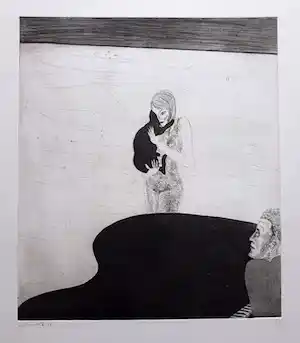 Alphons Freijmuth - Zonder Titel - Ets/Aquatint - E.A. - 66 x 50 cm vendu pour 50€ !