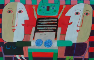 Wouter Stips - Kleurenzeefdruk EN IK VAN JOU POES Handgesigneerd kopen? Bied vanaf 85!