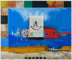 Theo Koster - Zeefdruk en collage, Landscape 3 - Ingelijst kopen? Bied vanaf 50!