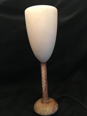 A. Pegasan - Prachtige zware alabast lamp kopen? Bied vanaf 50!
