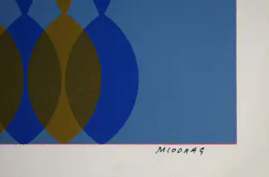 Dordevic Miodrag - Kinetische compositie - 1967 - Originele zeefdruk - Handgesigneerd kopen? Bied vanaf 100!