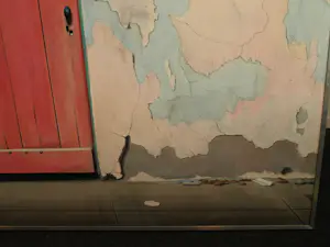 Kees Gerritse - Olieverf op doek , ingelijst , Roze deur – 129 x 129 cm. - 1989 kopen? Bied vanaf 400!