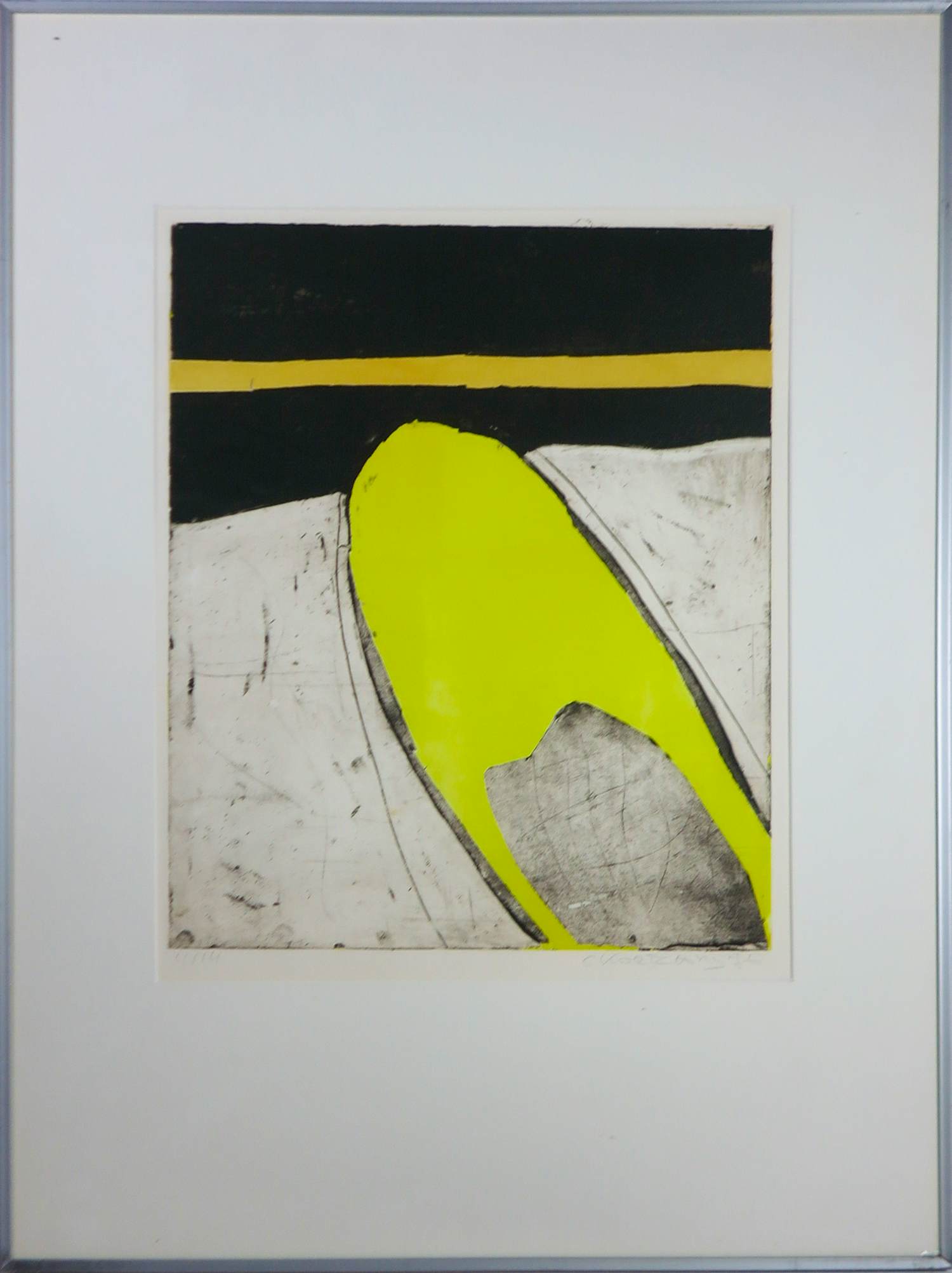 Cees Kortlang - Ets, "4" - Ingelijst kopen? Bied vanaf 60!