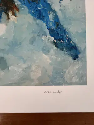 Armando - Kleurengiclée - gesigneerd en genummerd 8/30 -'Gestalt Blau' kopen? Bied vanaf 165!