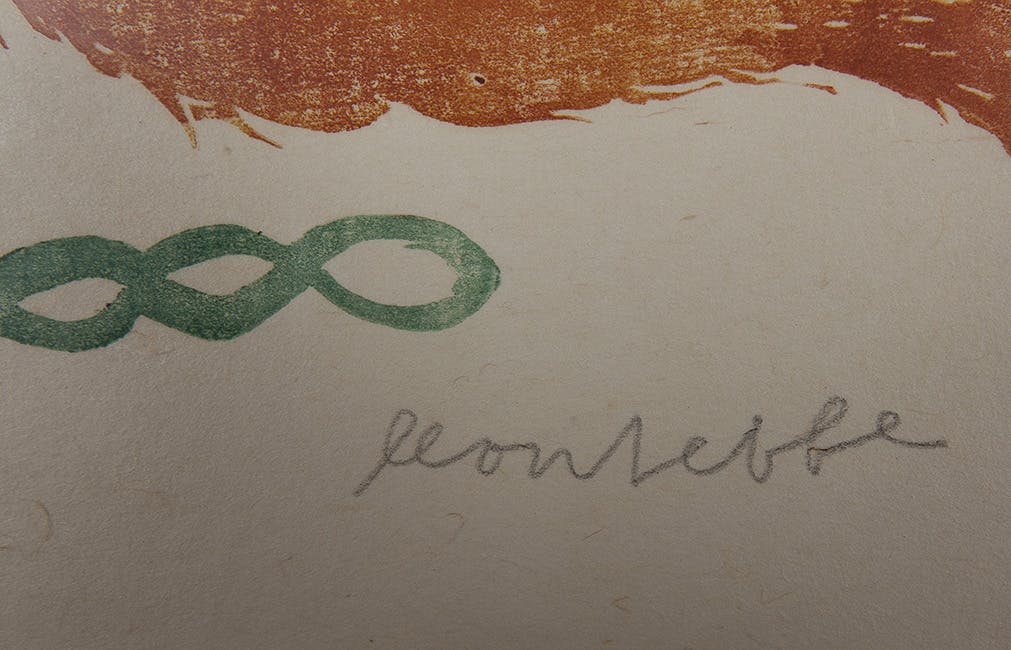 Leon Tebbe - Houtsnede op papier - gesigneerd m.o. - oplage 60/39 ex. - 1991 kopen? Bied vanaf 10!