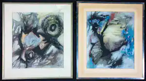 Albert Klijn - Gouache, Lot van twee werken - Ingelijst verkauft für € 50!