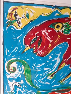 Carl-Henning Pedersen - litho, handgesigneerd, genummerd, oplage 150 stuks, ingelijst kopen? Bied vanaf 325!