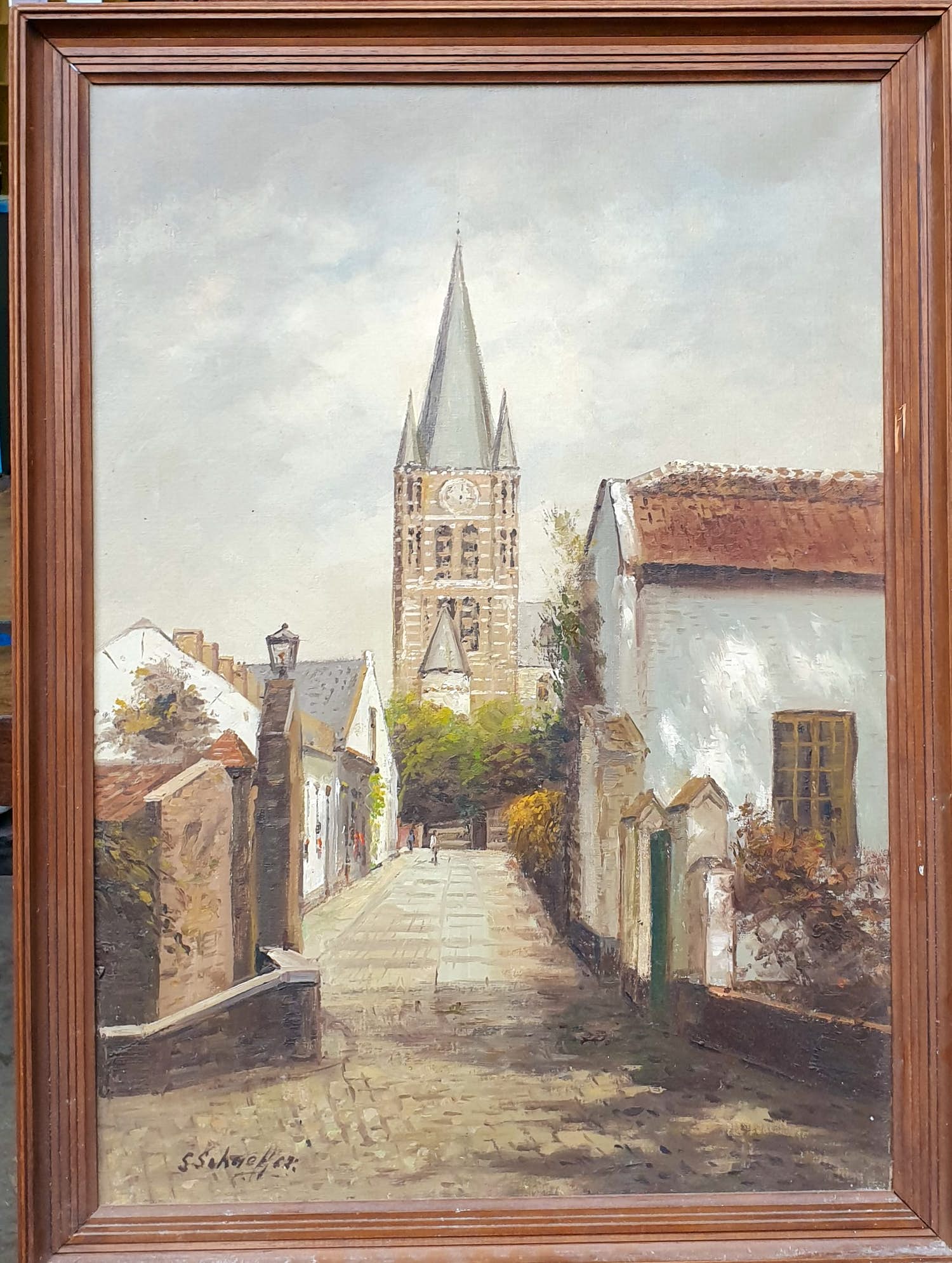 Siem Schaeffer - Straatje met kerk kopen? Bied vanaf 50!