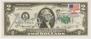 Andy Warhol - Handgesigneerde 2 Dollar Bill kopen? Bied vanaf 1!