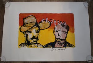 Herman Brood - Grote zeefdruk: Chapeau kopen? Bied vanaf 395!