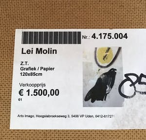 Lei Molin - Gesigneerde litho, vogel, ingelijst ( groot) kopen? Bied vanaf 145!