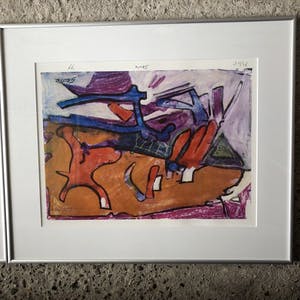 Lex Grote - 2 Prachtige zeefdrukken in alluminium lijst. kopen? Bied vanaf 65!