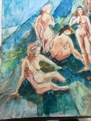 Jan de Kort - Liggend en zonnend naakt kopen? Bied vanaf 15!