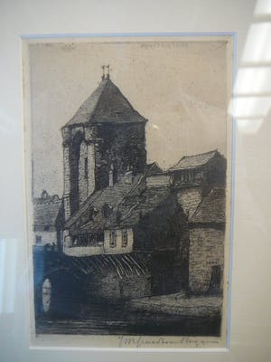 Johannes Graadt van Roggen - ets Porte du Pont te Moret-sur-Loing kopen? Bied vanaf 65!