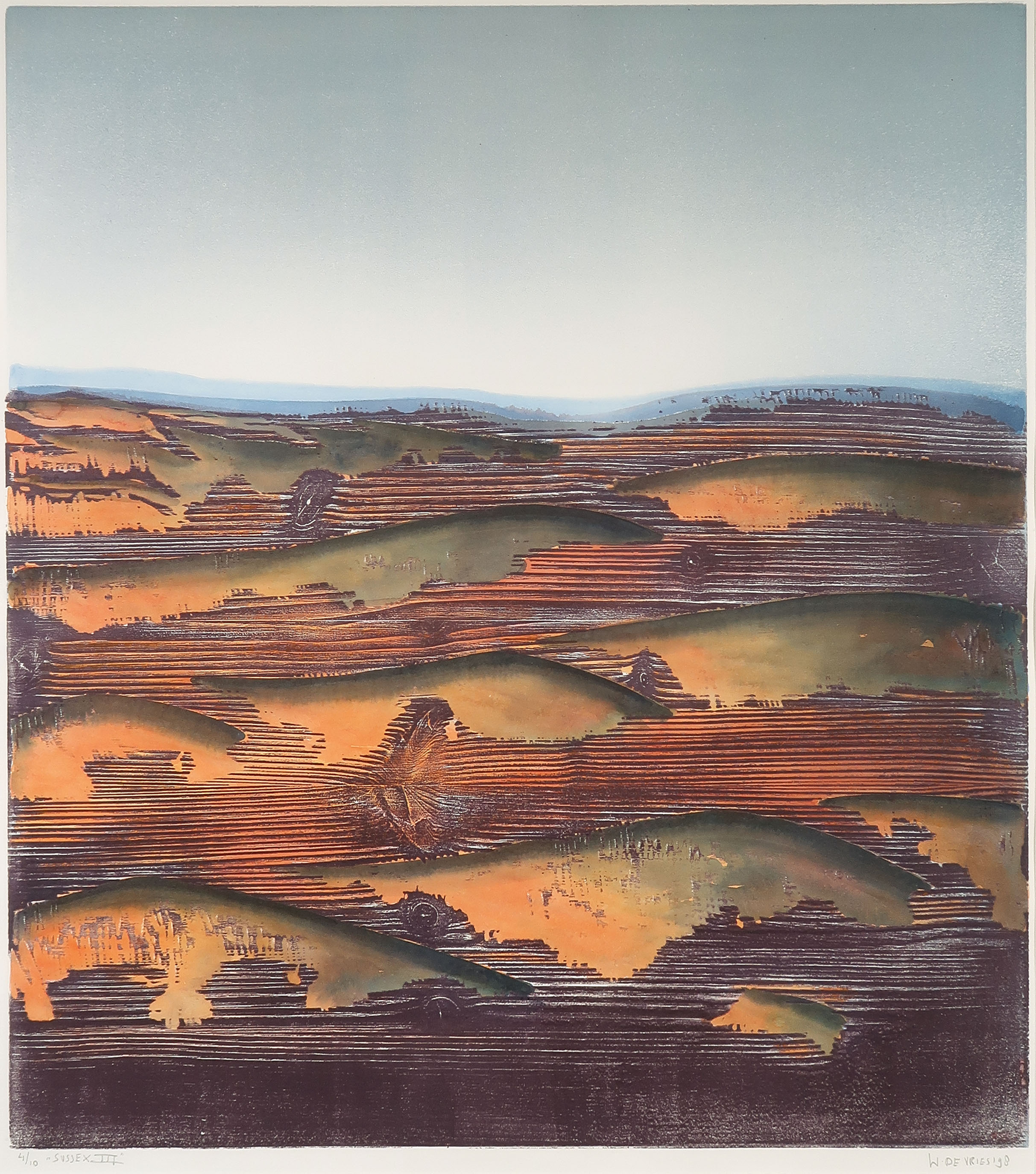 Willem de Vries - Gemengde techniek, Sussex III - Ingelijst kopen? Bied vanaf 1!