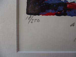 JAS - MOKUM RED, zeefdruk (mooi ingelijst) kopen? Bied vanaf 40!