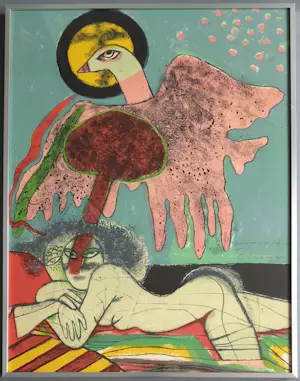 Corneille - 'Au bord d'une plage noire' -gesigneerde ingelijste litho kaufen? Bieten Sie von 129!