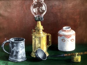 Jan Muijs - Prachtig gesigneerd stilleven in massief houten lijst. kopen? Bied vanaf 150!