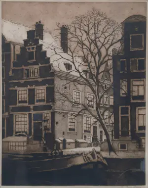 Frans Everbag - ets: Herengracht - ingelijst - 25615 kopen? Bied vanaf 85!
