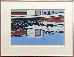 Roel Jonges - Zeefdruk gesigneerd en ingelijst z.t. kopen? Bied vanaf 40!