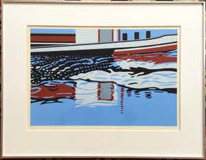 Roel Jonges - Zeefdruk gesigneerd en ingelijst z.t. verkocht voor € 40!