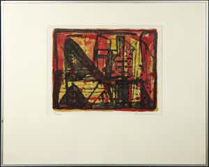 Theo Kuijpers - Litho, Zonder titel - Ingelijst (Groot) verkocht voor € 35!