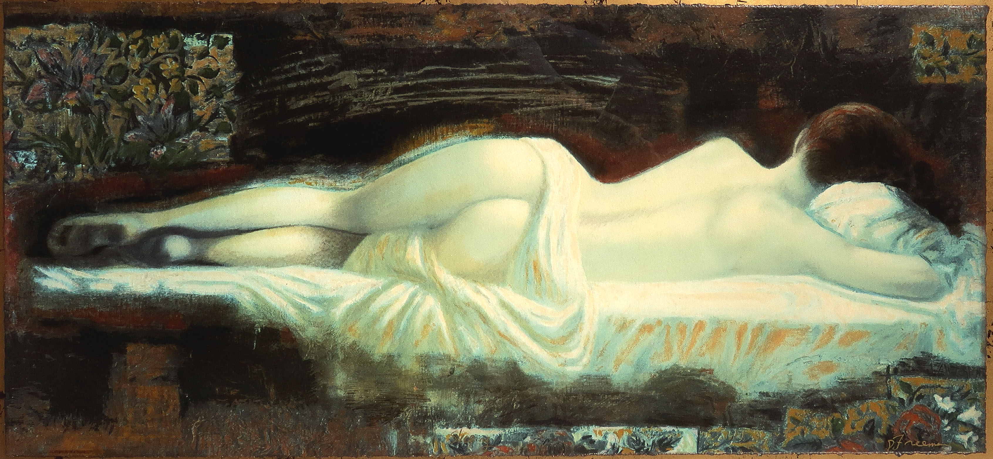 Niet of onleesbaar gesigneerd - Zeefdruk, Liggend naakt kopen? Bied vanaf 1!