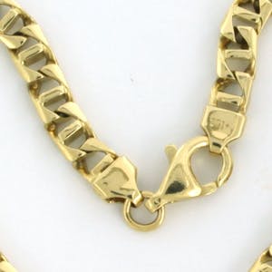 14k geel gouden schakelarmband  - 18,5 cm lang kopen? Bied vanaf 500!