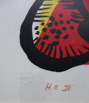 Anton Rooskens - Ingelijste zeefdruk: Printemps - 1972 kopen? Bied vanaf 199!