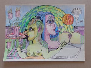 Ernst Vijlbrief - LOT VAN 2 WERKEN / ORIGINEEL WERK / 22x31cm + 21x17cm kopen? Bied vanaf 30!