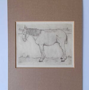 Jan Mankes - ets Paard - 1917 kopen? Bied vanaf 290!