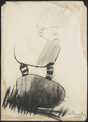 Simon Posthuma - Krijttekening, Zonder titel kopen? Bied vanaf 1!