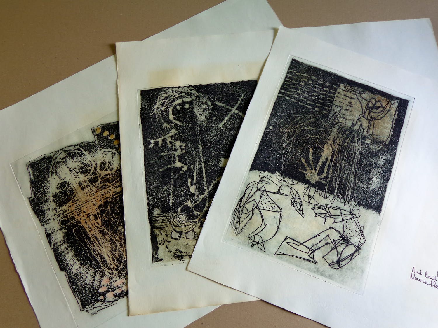 Jan Montyn - LOT VAN 3 WERKEN / KLEURETS-AQUATINT / 50x64cm / 1964 / PROEFDRUKKEN kopen? Bied vanaf 50!