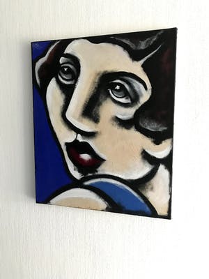 Karen Thomas - Dreamy Woman - Acryl op Doek kopen? Bied vanaf 5!