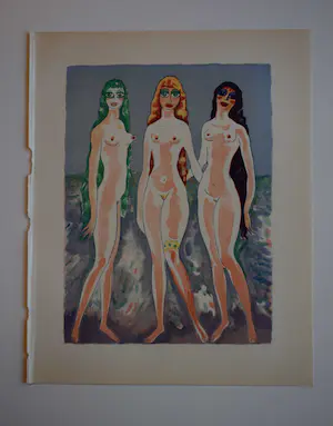 Kees van Dongen - Houtgravure - Les Femmes Colombes kopen? Bied vanaf 50!