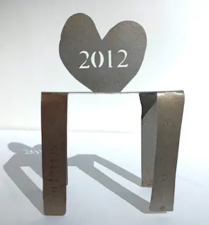 Klaas Gubbels - Hart van Nederland, handgesigneerd metalen beeld (2011/12) kopen? Bied vanaf 195!