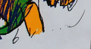 Herman Brood - Ingelijste zeefdruk: 'man en paard' (nette lijst!) kopen? Bied vanaf 499!