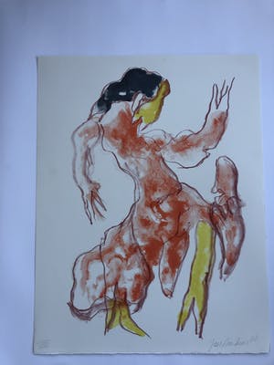 Jan Sierhuis - zonder titel (Flamingodanseres) kopen? Bied vanaf 115!